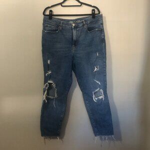 Old Navy High-Waisted OG Straight Ripped Jean - 16